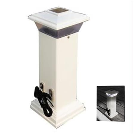 Hands On Cleatlite Solar Dock Light with SS Mooring Cleat 12 Inch 12in. HA2937017